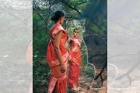 The "Roar" silk saree by Shanti Banaras