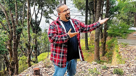 celebrity food expert Rocky Singh in the mountains