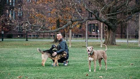John Fabiano, founder Wags Around The World, takes photos of dogs