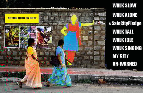 Blank Noise posters for the a participatory project on women reclaiming spaces