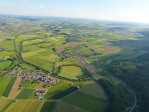 The Danube flows north of Riedlingen