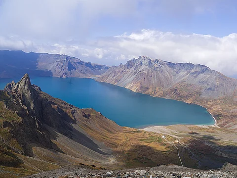 Mount Paektu in North Korea