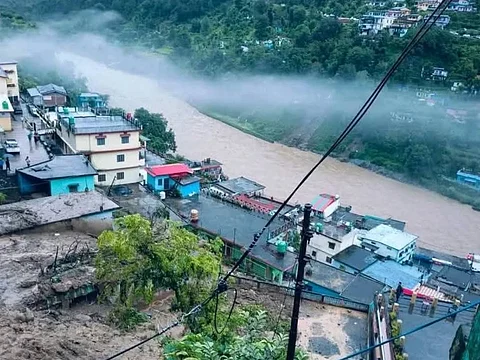 Heavy Rains Trigger Flash Floods In Chamoli’s Tharali Town