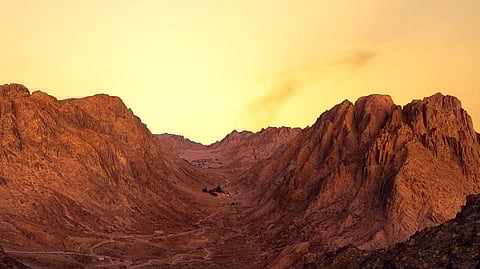 Mount Sinai desert landscape in Egypt, future site of luxury mega resort