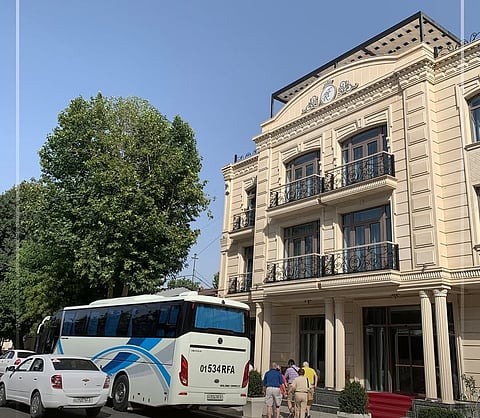 Royal Hotel is made up of two buildings, located just west of Samarkand’s historic centre