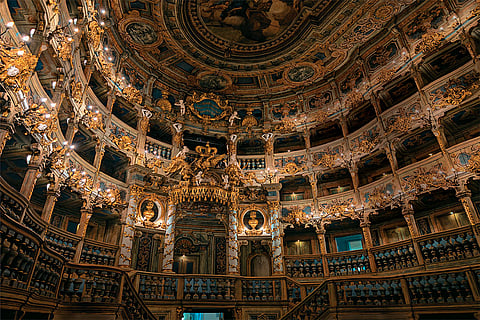 Margravial Opera House is the only remaining preserved baroque theatre of its kind