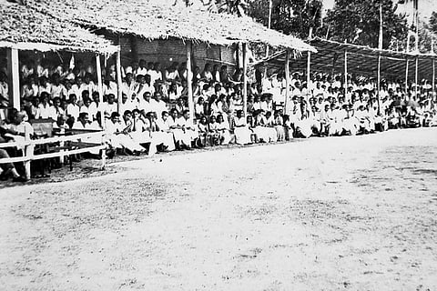 A full house cheering for the players at the tournament