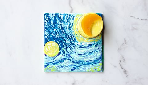 Van Gogh's Starry Night Dessert at Nava. Photo Credit Nava
