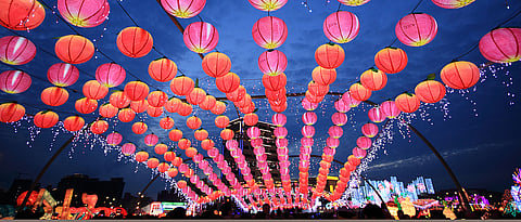 Paper lanterns at Taiwan Lantern Festival