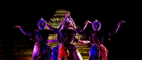 Odissi dancers at the Konark Dance Festival