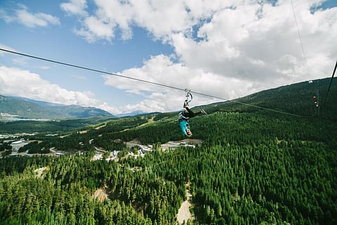 The Sasquatch zipline is the longest of its kind in Canada