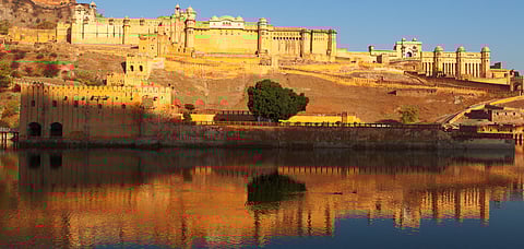Amer Fort in Jaipur, as seen during the Heritage Water Walks by Neeraj Doshi