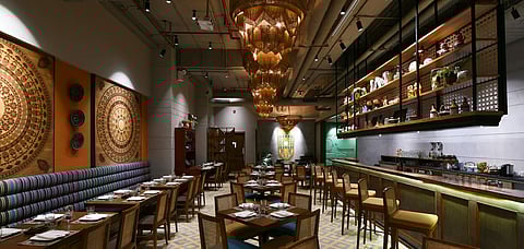 The interiors of Burma Burma in Noida
