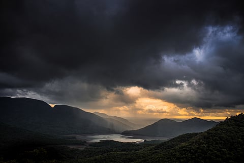 Heavy rain clouds over Chorla Ghat