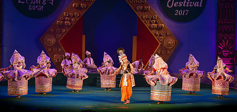 The Raas Leela being performed at the Sangai Festival