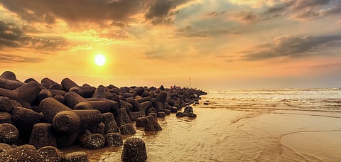 Sunset at Digha Beach, West Bengal