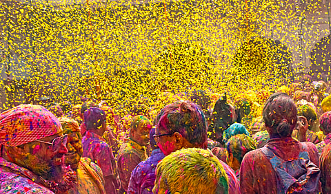Phuloon Ki Holi is a spectacular one-day event Photo credit Naresh Sharma / Shutterstock