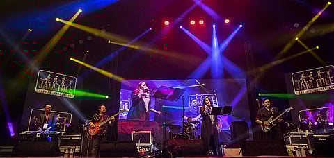 A performance at Hornbill International Rock Contest in Nagaland