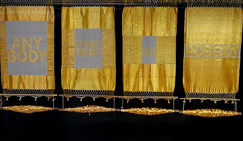 Lakshmi Madhavan's Hanging By A Thread III 2021. Credit India Art Fair 2023