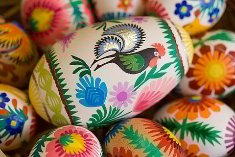 Pisanki Easter eggs, Poland.             Photo credit Mariusz Cieszewski / Flickr Commons