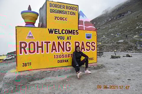 On the first day, she covered Rohtang, running a distance of 65km in a span of 14 hours