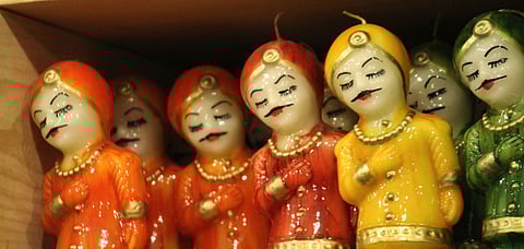 Multi-hued and many-shaped candles are the star of this small, cold town of Uttarakhand. Credit Shutterstock