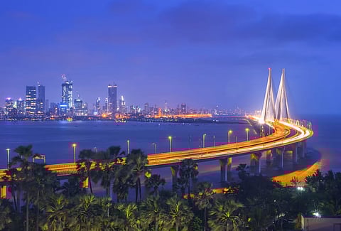 The Bandra-Worli Sea Link is a 5.6-km-long, cable-stayed bridge. Credit www.shutterstock.com / Sevenpixels