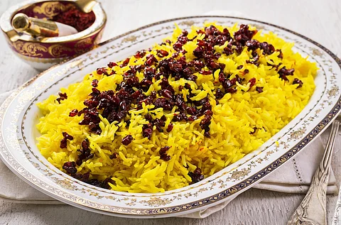 Berry Pulao, a popular Parsi dish