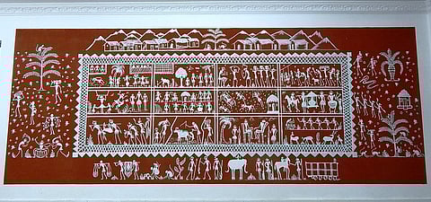 An idital is created by the Lanjia Saura tribe of Odisha to appease their ancestors and gods. Credit Wikimedia Commons / Hpsatapathy