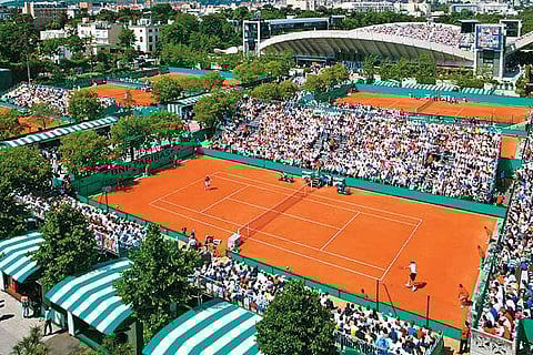 The game at the Roland Garros stadium in Paris