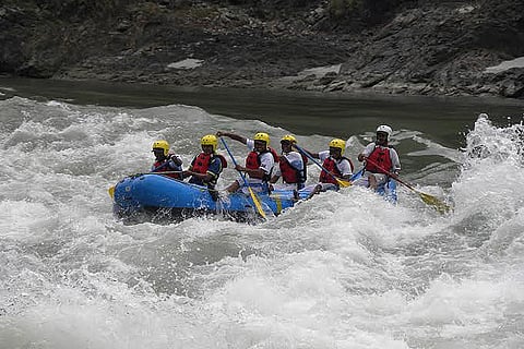 White water rafting down the Ganga