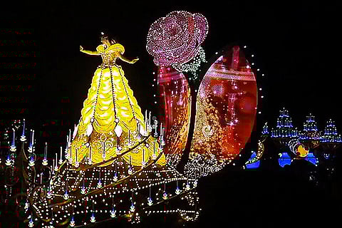 Light parade in Hong Kong Disneyland
