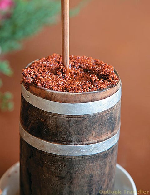 The millet-based home brewed alcoholic beverage, Tongba