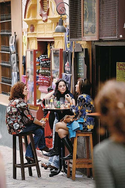 A bar caf in Barrio Santa Cruz