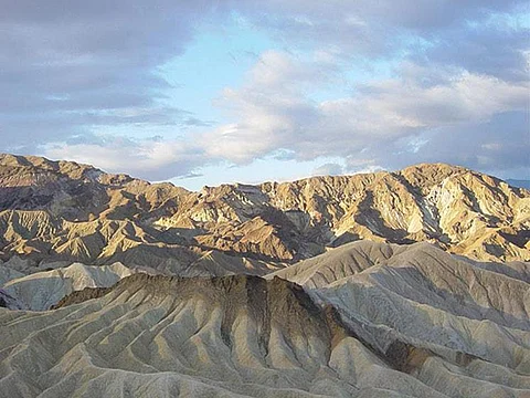 Windswept sand dunes of Death Valley in Mojave Desert. The Death Valley is the lowest, driest and the hottest area in North America