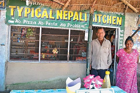 Eatery on Chitwan's main drag