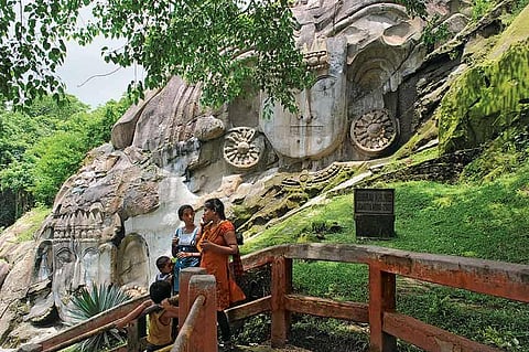 Visitors at Unakoti