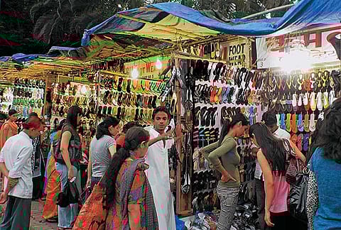 Shoes of every kind are the main attractions of Linking Road