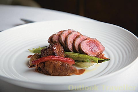 Canon of lamb at Gordon Ramsay's restaurant
