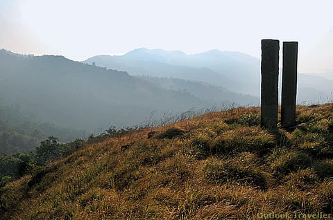 Mist descends on the surrounding hills