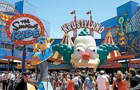 Virtual roller coaster based on the popular animated series The Simpsons