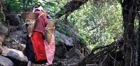 A social worker in Chiringmagre in Meghalaya's South Garo hills