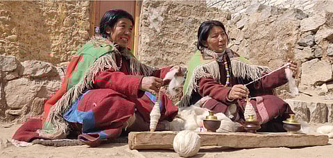 Women from the Changpa community in Leh