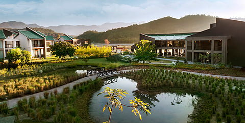 The view of Namah Resort in Corbett