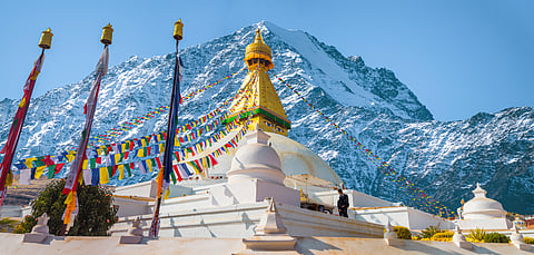 The snow-clad Himalayas