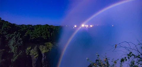 A moonbow as observed from Zimbabwe
