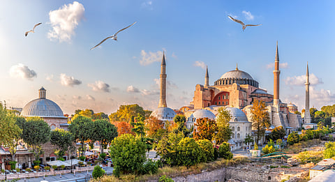 Hagia Sophia is a blend of Byzantine and Islamic architectural styles
