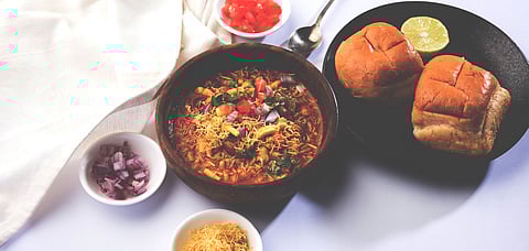 Misal Pav is a traditional breakfast dish from Maharashtra