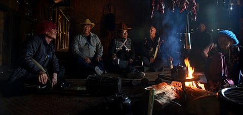 Shamans performing rituals during Reh Festival