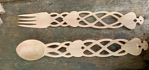 Wooden cutlery of Udayagiri